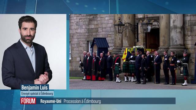 Décès de la reine Elizabeth II: le cortège est arrivé à Edimbourg