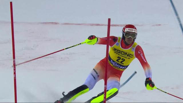 Madonna di Campiglio (ITA), slalom messieurs, 2e manche: Zenhaeusern (SUI) souffre sur le deuxième tracé