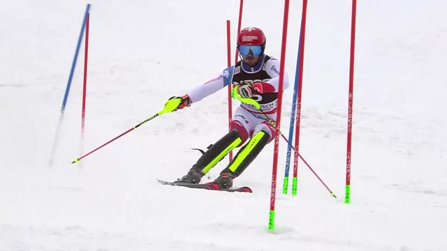 Garmisch (GER), slalom messieurs, 1re manche: Loïs Meillard (SUI)