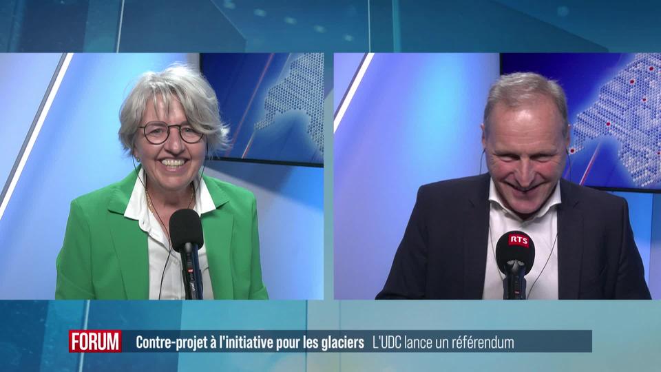 Référendum contre l’initiative pour les glaciers: débat entre Pierre-André Page et Elisabeth Baume-Schneider