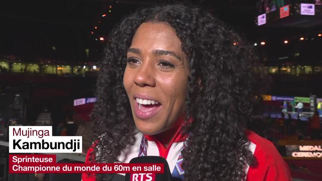 Athlétisme: "J'espère que ce titre mondial motivera les autres athlètes suisses", explique Mujinaga Kambudji