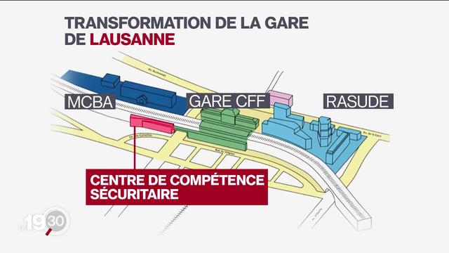 À Lausanne, un projet de centre de sécurité à la gare inquiète un collectif de gauche