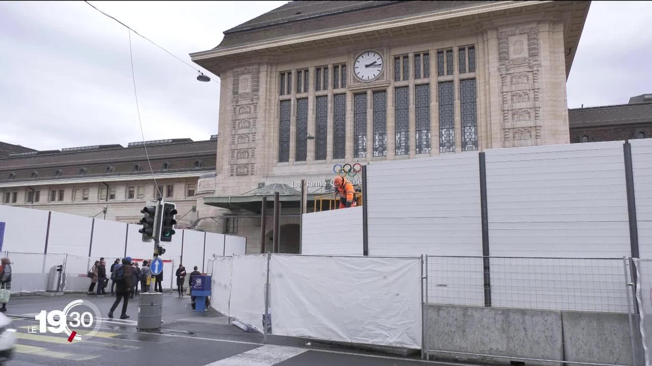 Les palissades du chantier de la gare de Lausanne démontées en attendant la reprise des travaux