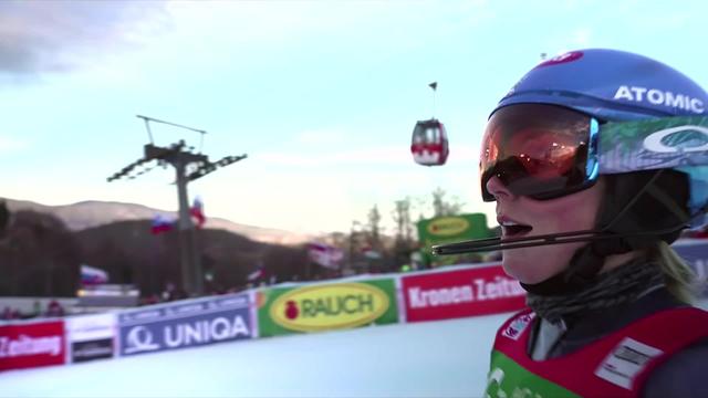 Semmering (AUT), slalom dames, 1e manche: Mikaela Shiffrin (USA) en tête après la première manche