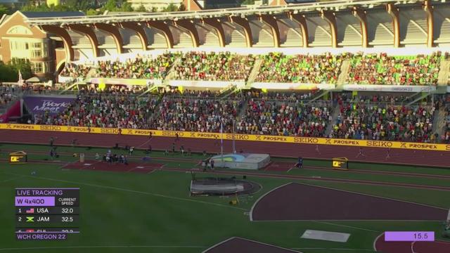 Athlétisme - Mondiaux: les Américaines en or sur le relais 4x400m. La Suisse 8e en 3'27"81