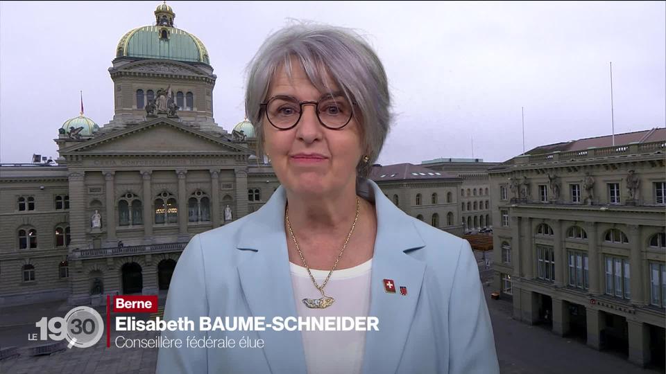 Elisabeth Baume-Schneider, élue au Conseil fédéral, est l'invitée du 19:30