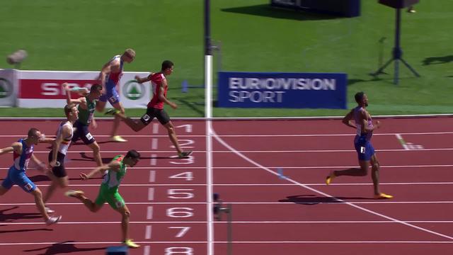 Athlétisme, 400m demi-finales messieurs: le passage de Ricky Petrucciani (SUI)