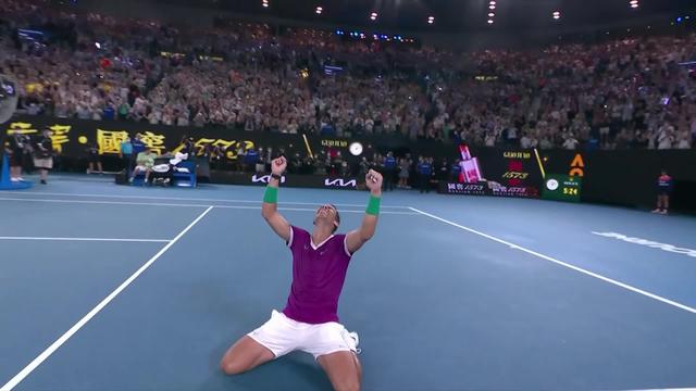 Finale, R. Nadal (ESP) - D. Medvedev (RUS) (2-6, 6-7, 6-4, 6-4, 7-5): Rafael Nadal (ESP) remporte son 21e titre du Grand Chelem !
