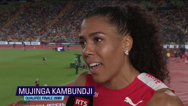 Athlétisme: Kambundji à l’interview après sa victoire en ½ finale