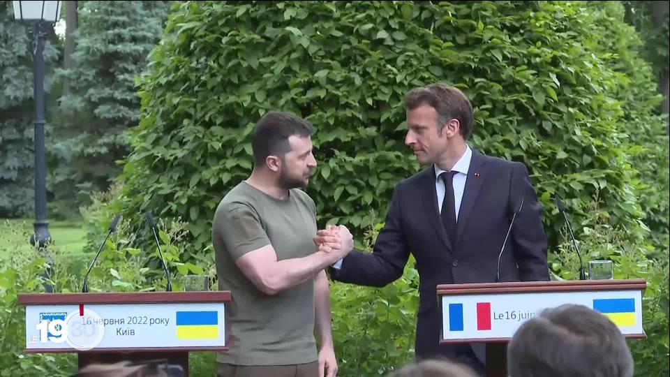 Les chefs d'État français, allemand, italien et roumain étaient à Kiev aujourd'hui pour rencontrer le président Zelensky