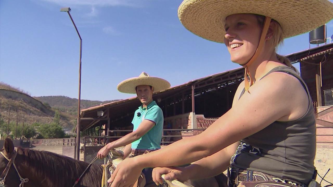 Des moniteurs d'équitation au Mexique