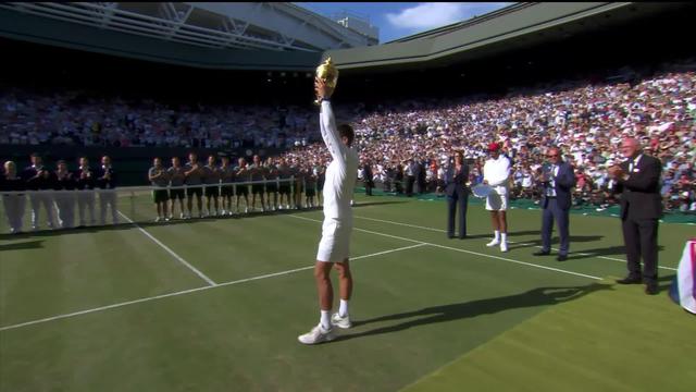 Finale, N. Djokovic - N. Kyrgios (AUS) (4-6, 6-3, 6-4, 7-6): Novak Djokovic (SRB) remporte son 21e titre du Grand Chelem et son 7e Wimbledon