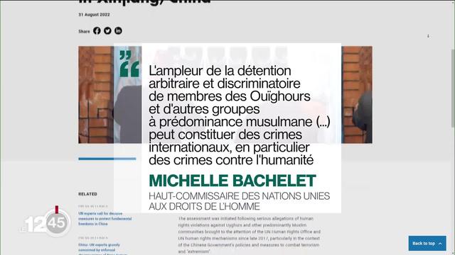 La Chine pourrait avoir commis des crimes contre l'humanité au Xinjiang selon un rapport très attendu de l'ONU