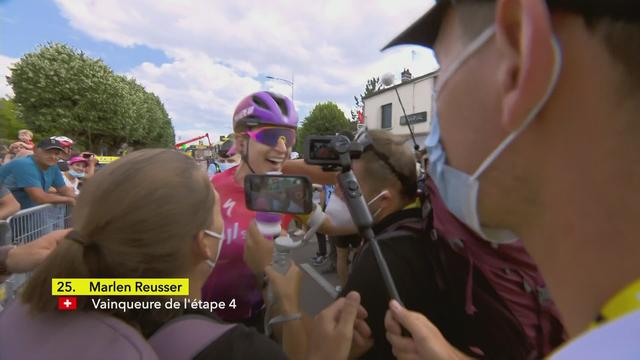 Tour de France féminin: victoire de la Suissesse Marlen Reusser lors de la 4e étape, à Bar-sur-Aube