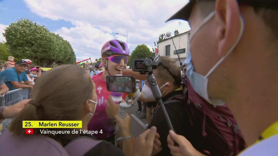 Tour de France féminin: victoire de la Suissesse Marlen Reusser lors de la 4e étape, à Bar-sur-Aube