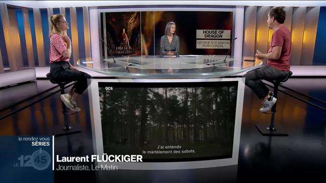 Les journalistes Virginie Nussbaum, pour le Temps, et Laurent Flückiger, pour le Matin, discutent sur les séries "House of the Dragon", "She-Hulk" et "Five Days at Memorial"