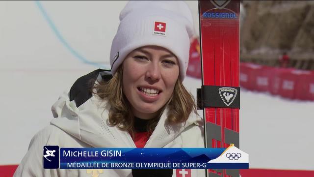 La réaction à chaud de la médaillée Michelle Gisin (SUI)