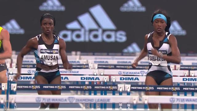 Paris (FRA), 110m haies dames: victoire d'Amusan (NGR), D.Kambundji (SUI) 6e en 12.90