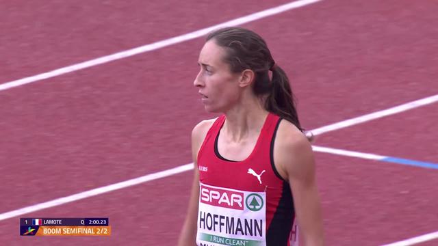 Athlétisme, 800m dames, 1-2 finale: Lore Hoffmann (SUI) se qualifie pour la finale