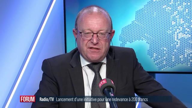 Lancement d'une initiative pour une redevance radio-TV à 200 francs: interview de Jean-Luc Addor