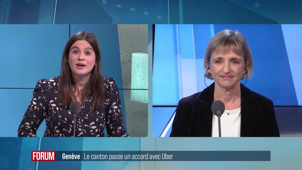 Le canton de Genève passe un accord avec Uber: interview de Fabienne Fischer