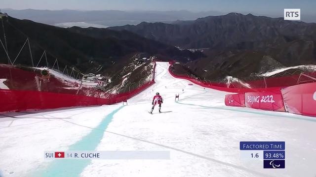 Paralympiques - ski: Robin Cuche 4e de la 1re manche du super-combiné