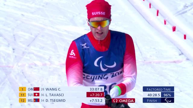 Paralympiques, ski nordique: Tavasci (SUI) termine en 13e position