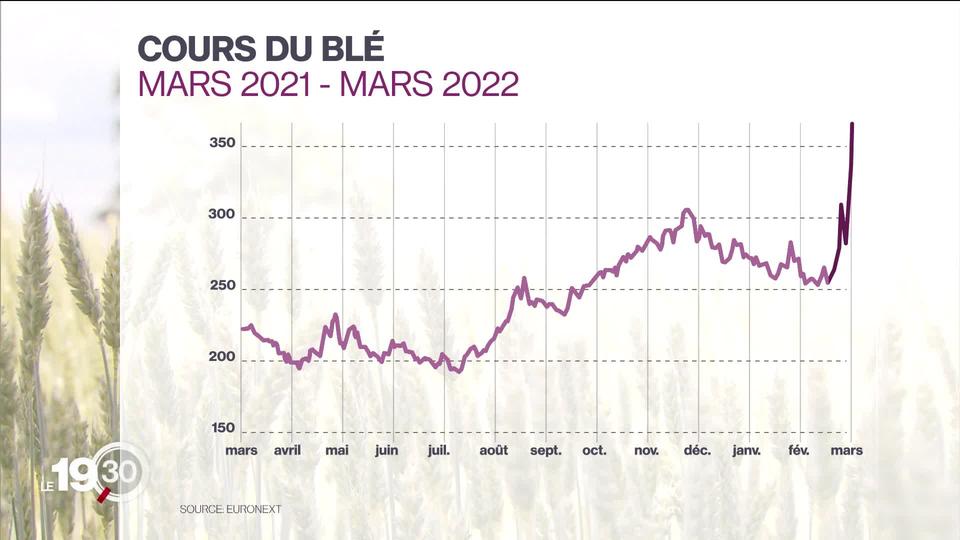Le prix du blé connaît une envolée spectaculaire à cause du conflit russo-ukrainien