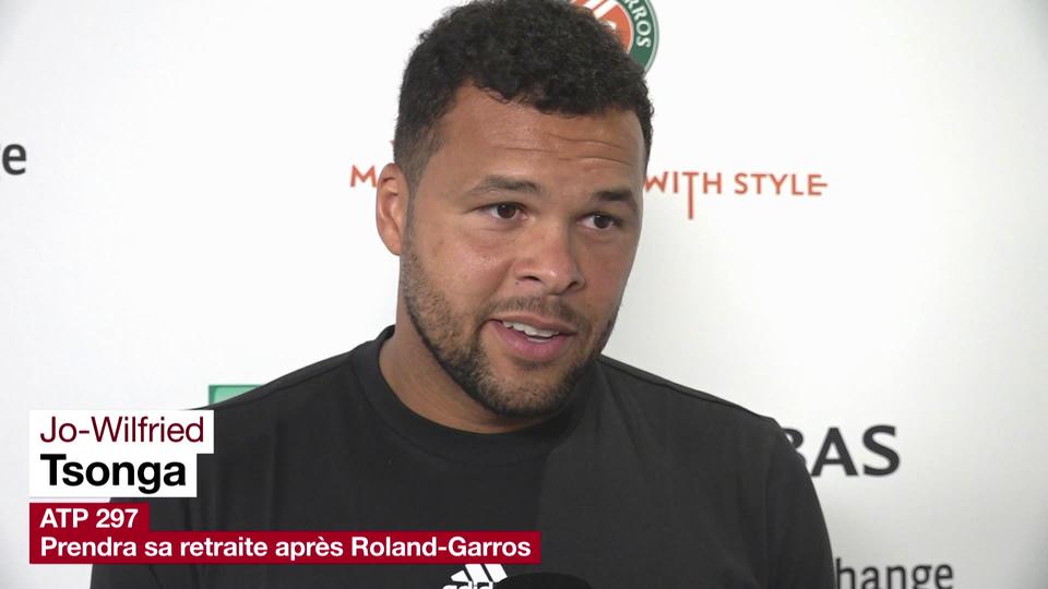 Roland-Garros: "Je suis hyper reconnaissant de tout ce que le tennis a pu m'apporter" (Jo Wilfried Tsonga)