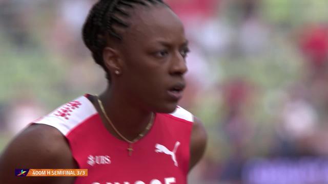 Athlétisme, 400m haies, 1-2 finales: Yasmin Giger (SUI) éliminée