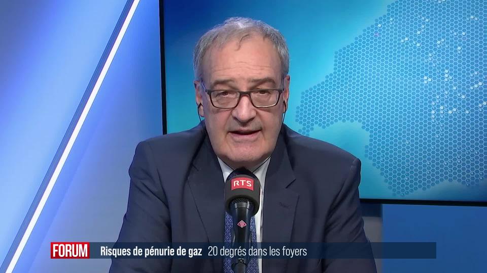 20 degrés dans les foyers en cas de pénurie de gaz: interview de Guy Parmelin