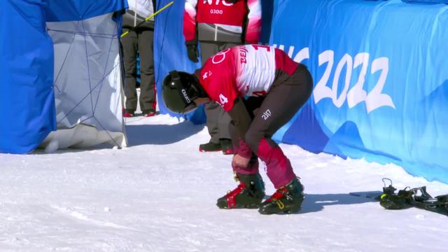 Slalom géant parallèle messieurs, éliminatoires: défaite et élimination pour Nevin Galmarini (SUI)