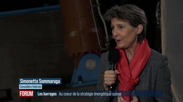 Les barrages au cœur de la stratégie énergétique suisse: interview de Simonetta Sommaruga (vidéo)