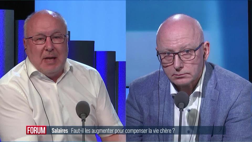 Faut-il augmenter les salaires face à la hausse des prix? Débat entre Pierre-Yves Maillard et Blaise Matthey