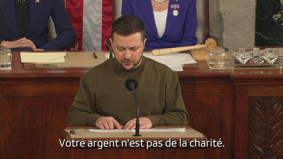 "Votre argent n'est pas de la charité", lance Volodymyr Zelensky au Congrès américain