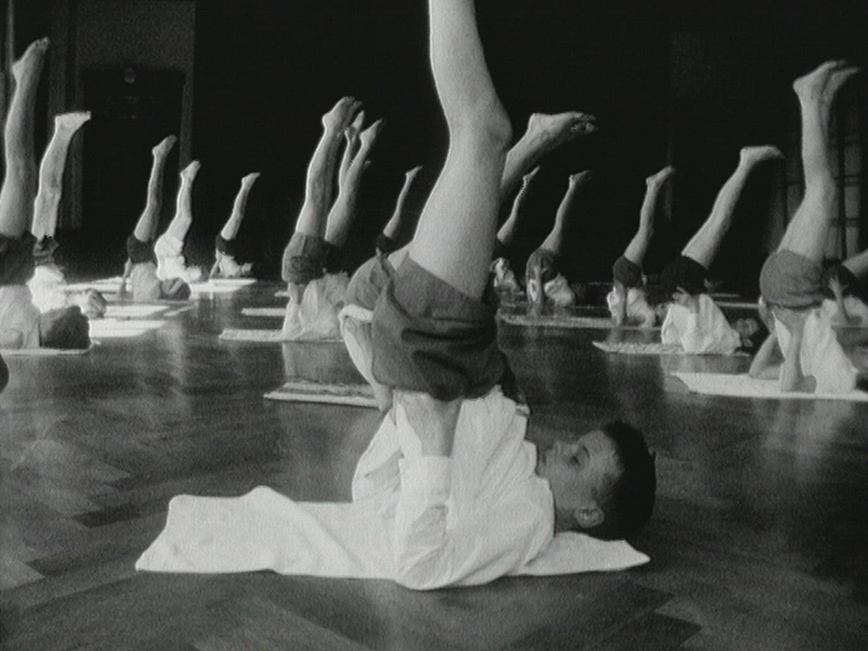 En classe de yoga