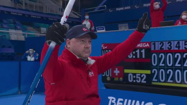 Paralympiques, curling, Norvège - Suisse (8-5): une défaite dans un match sans enjeu pour la Suisse