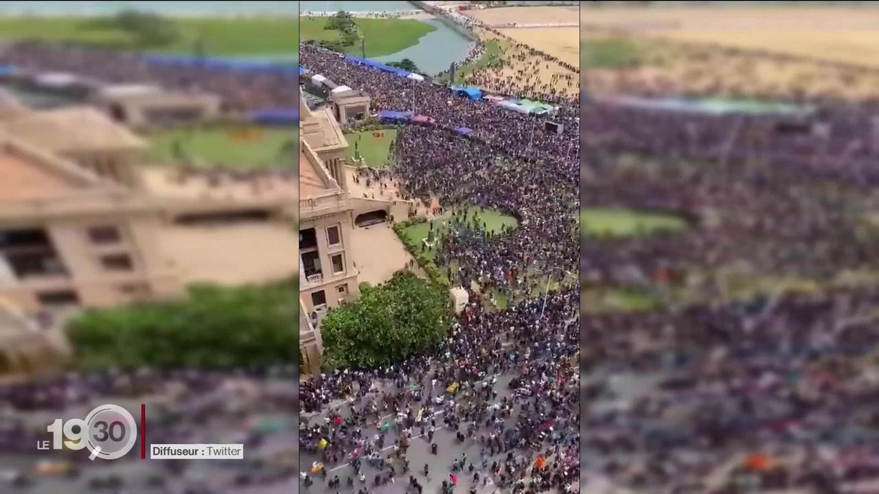 Sri Lanka: Le palais présidentiel pris d’assaut par une foule immense quelques minutes après la fuite du président Rajapaksa