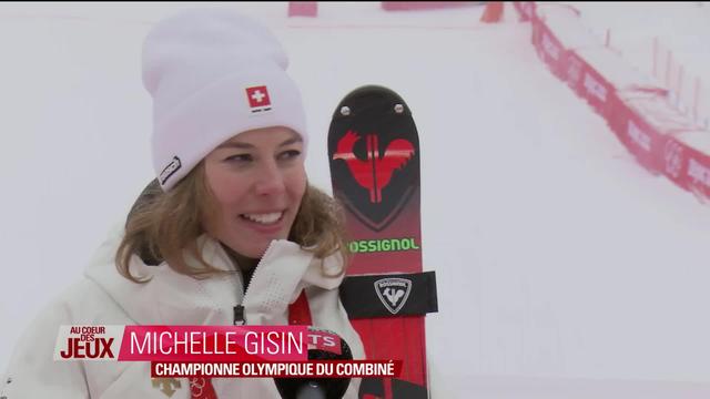 JO, Ski alpin - Combiné dames, slalom: Michelle Gisin à l'interview