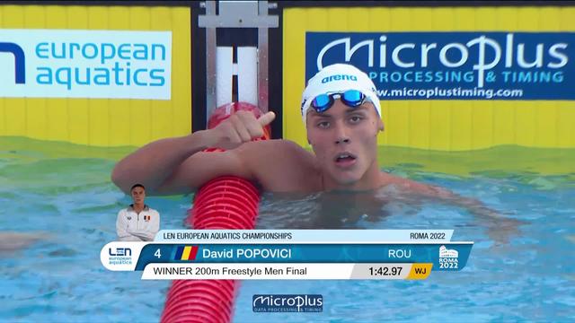 Natation, 200m libre: Djakovic (SUI) en argent derrière Popovici (ROU) !