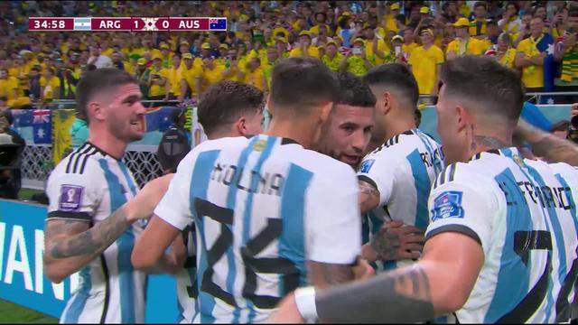 1-8, Argentine - Australie (2-1): l’Argentine s’impose grâce notamment à une réussite de Messi et file en quarts