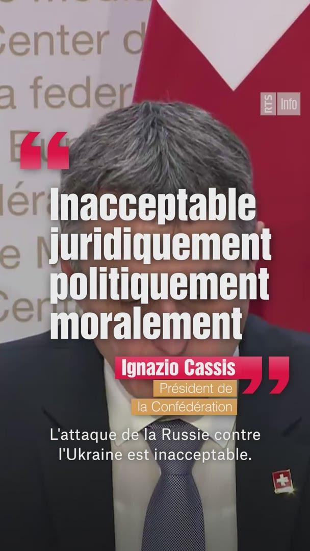 Un extrait de l'intervention d'Ignazio Cassis lors la CP sur l'Ukraine