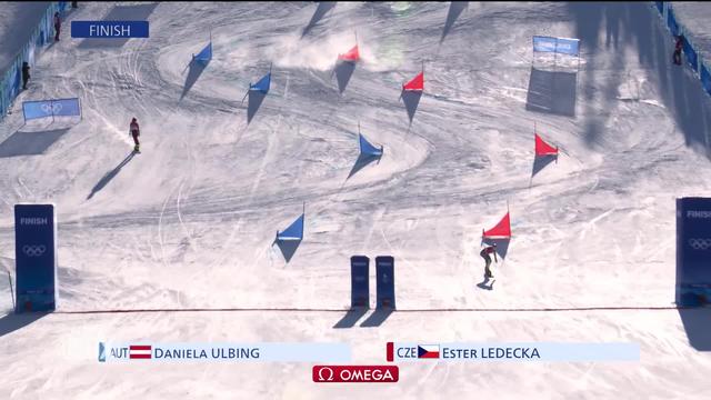 JO, snowboard, slalom géant parallèle dames : Ester Lekdecka (CZE) seule au monde