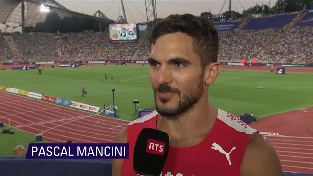 16.08 - 100m, 1-2 finales: Pascal Mancini à l’interview pour l’analyse de sa course