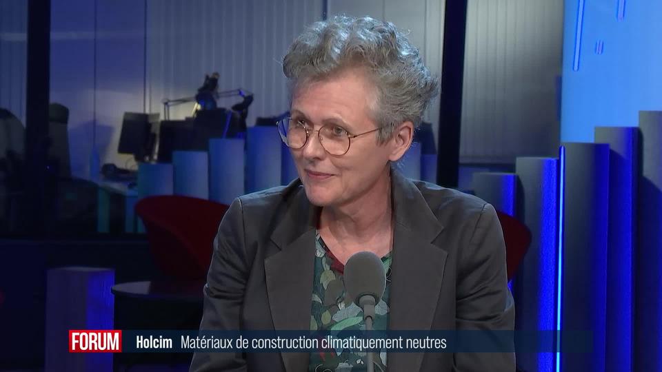 Karen Scrivener s’exprime sur le plan zéro carbone en 2050 annoncé par Holcim