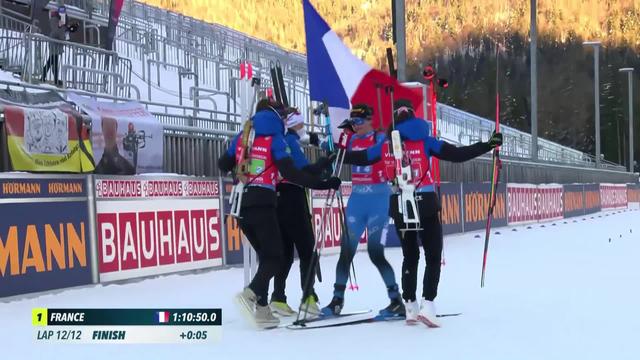 Ruhpolding (GER), relais dames: les Françaises s'imposent devant les Suédoises 2e et les Russes 3e