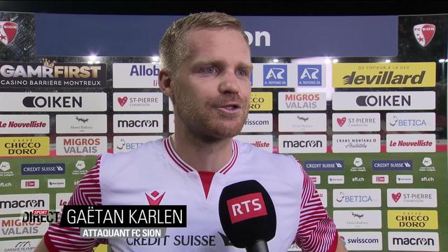 3e journée, Sion - Servette (0-0): la réaction du Sédunois Gaëtan Karlen