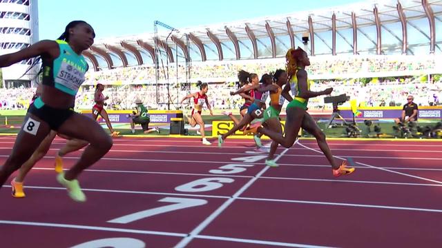 Eugene (USA), demi-finales 100m dames: Mujinga Kambundji (SUI) passe in extremis en finale en 10"96