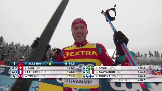 Lillehammer (NOR), 20km mass start messieurs: Victoire de Goldberg (NOR) devant ses compatriotes Roethe (2e) et Nyenget (3e)