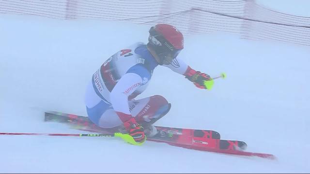 Kitzbühel (AUT), slalom messieurs, 2e manche: meilleur Suisse du jour, Meillard (SUI) termine 7e